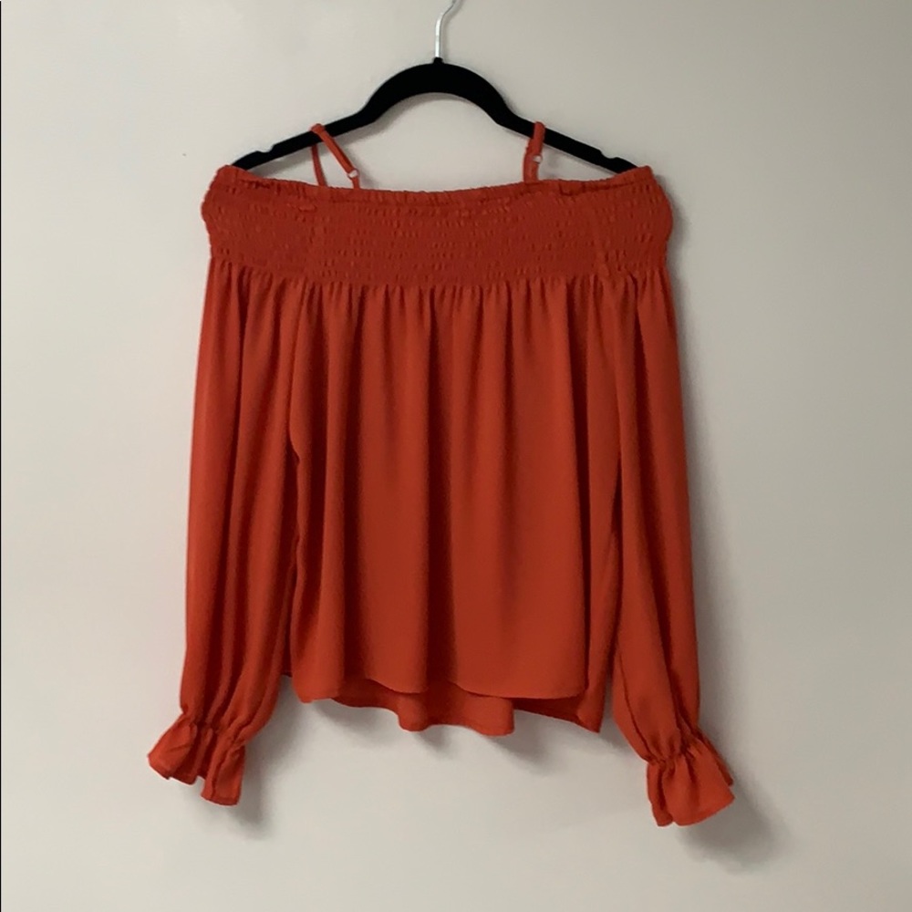Orange off the shoulder top